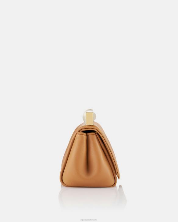 Aquazzura Mini Twist Clutch BROWN 8TLF376