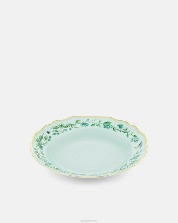 Aquazzura Secret Garden Soup Plate GREEN 8TLF473