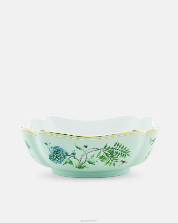 Aquazzura Secret Garden Square Salad Bowl GREEN 8TLF478