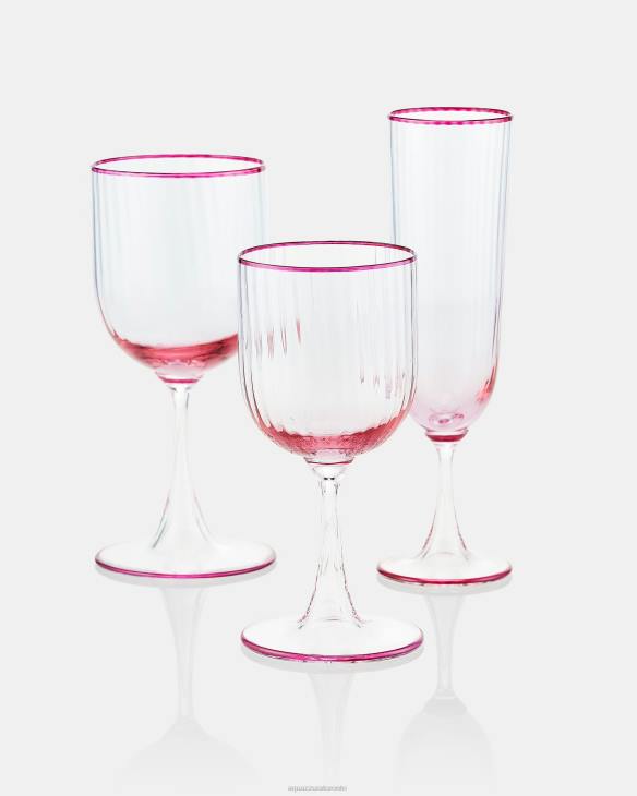 Aquazzura Striped Flute Glass PINK 8TLF539