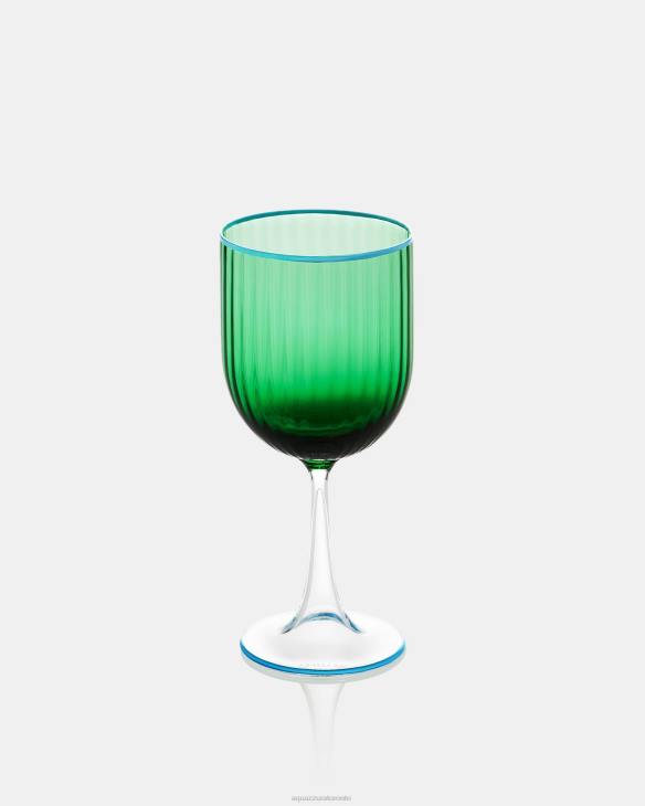 Aquazzura Striped Red Wine Glass GREEN 8TLF535