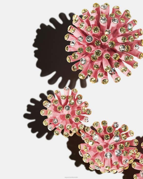 Aquazzura Anemone Multi-Drop Earrings PINK 8TLF416