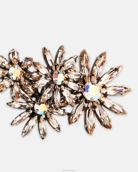 Aquazzura Crystal Margarita Earrings BRONZE 8TLF327