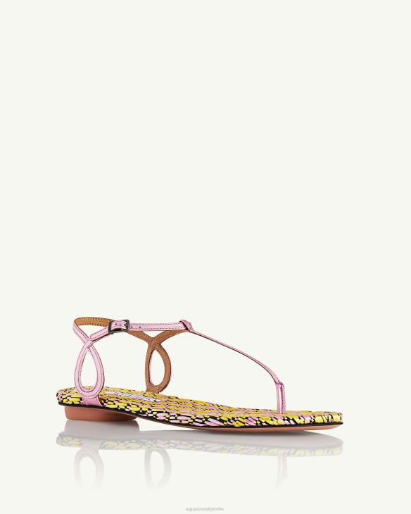 Aquazzura Almost Bare Sandal Flat PINK 8TLF28