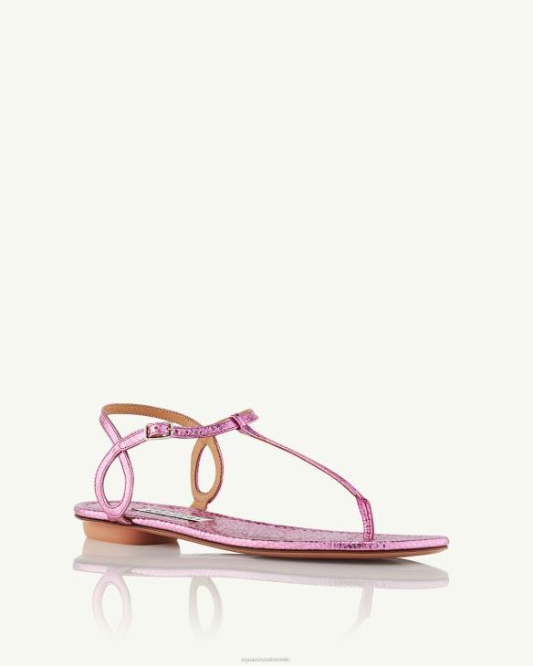 Aquazzura Almost Bare Sandal Flat PINK 8TLF29