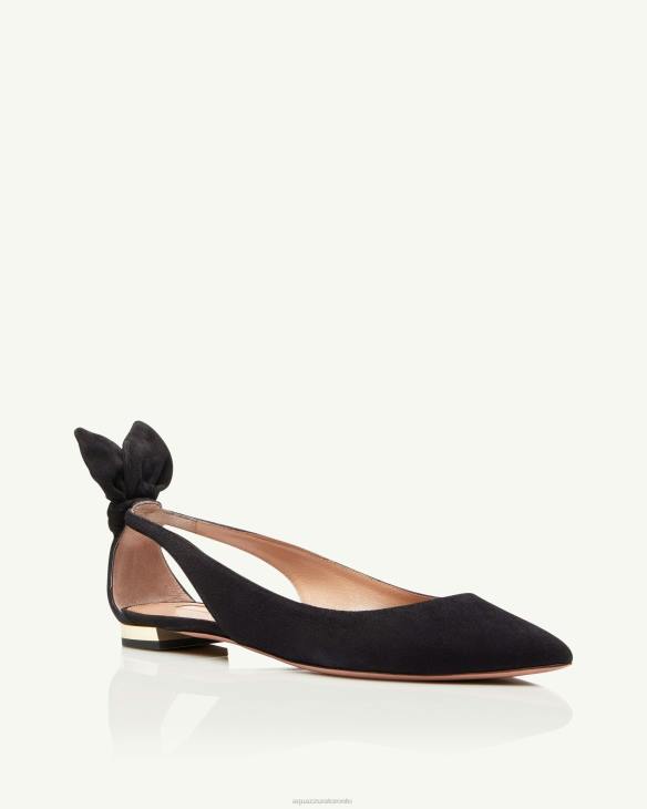 Aquazzura Bow Tie Ballet BLACK 8TLF254