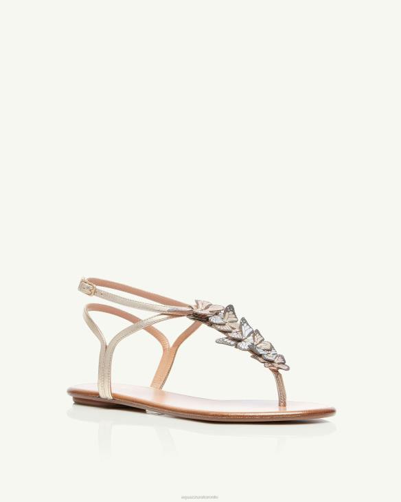 Aquazzura Papillon Sandal Flat GOLD 8TLF58