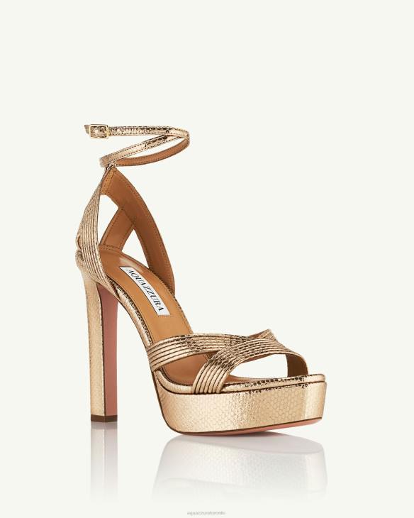 Aquazzura Ari Sandal Plateau 120 GOLD 8TLF276