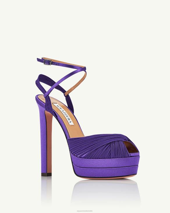 Aquazzura Bellini Beauty Plateau 130 PURPLE 8TLF275