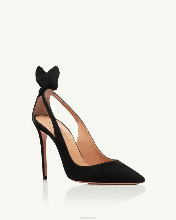 Aquazzura Bow Tie Pump 105 BLACK 8TLF168