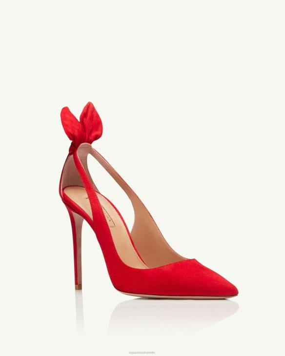 Aquazzura Bow Tie Pump 105 RED 8TLF167