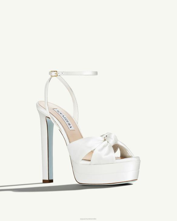 Aquazzura Cupid Bridal Plateau 130 WHITE 8TLF304