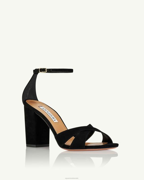 Aquazzura Divine Sandal 85 BLACK 8TLF119