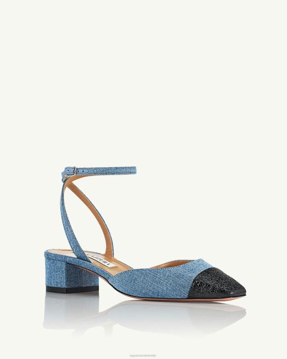 Aquazzura French Flirt Pump 35 BLUE 8TLF175