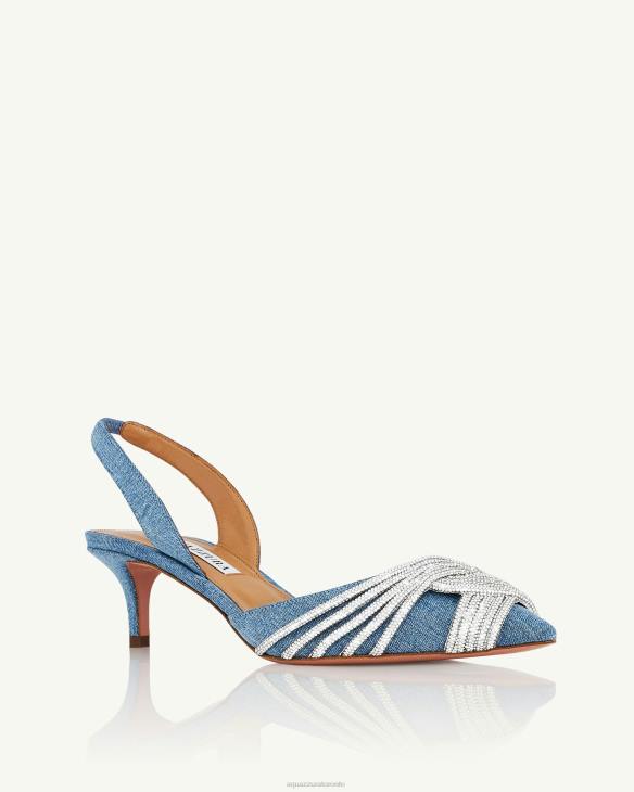 Aquazzura Gatsby Sling 50 BLUE 8TLF176