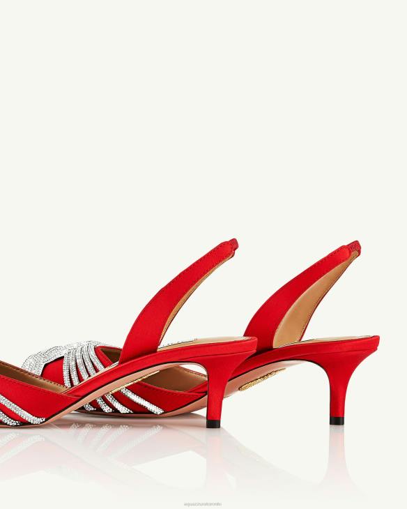 Aquazzura Gatsby Sling 50 RED 8TLF201