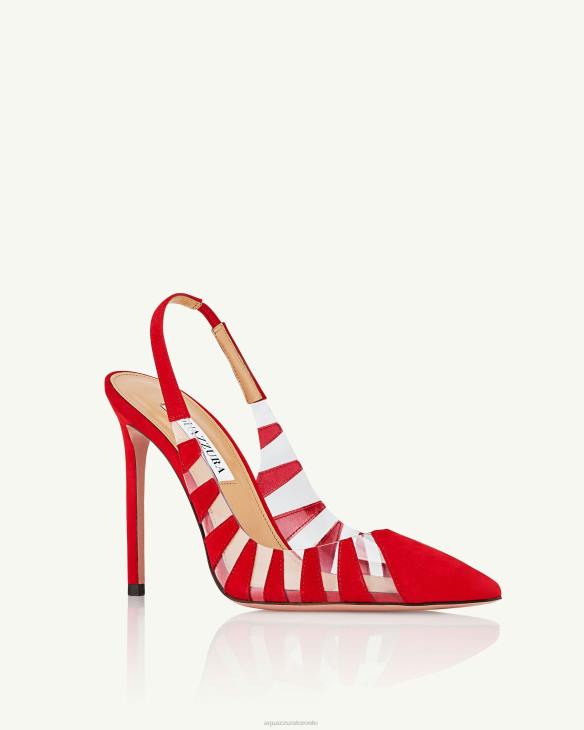 Aquazzura Hot Rumor Sling 105 RED 8TLF202