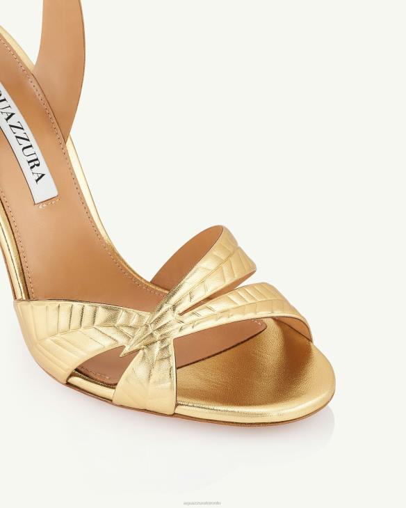 Aquazzura Leaf Sandal 105 GOLD 8TLF7