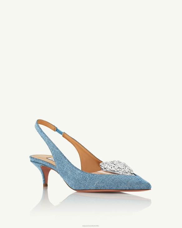 Aquazzura Love Me Sling 45 BLUE 8TLF177