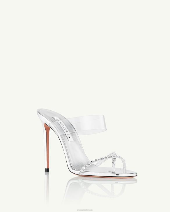 Aquazzura Movie Mule 105 SILVER 8TLF151