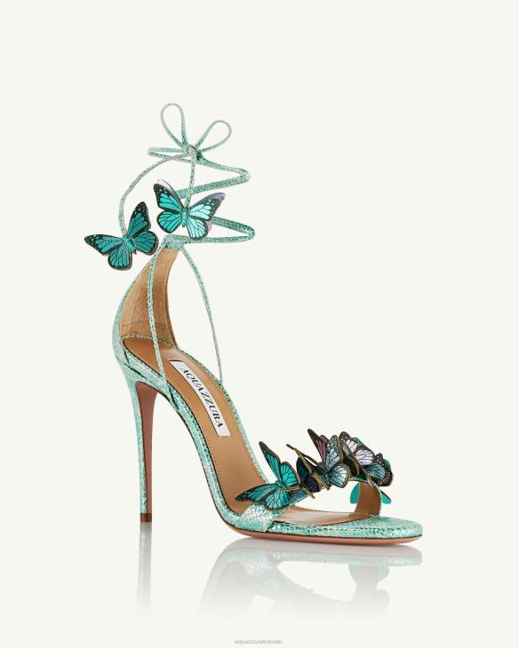 Aquazzura Papillon Sandal 105 BLUE 8TLF15