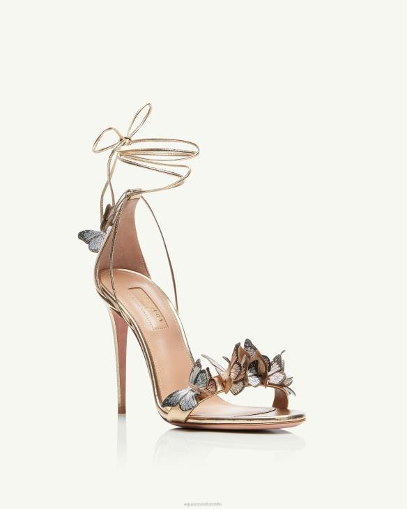 Aquazzura Papillon Sandal 105 GOLD 8TLF134