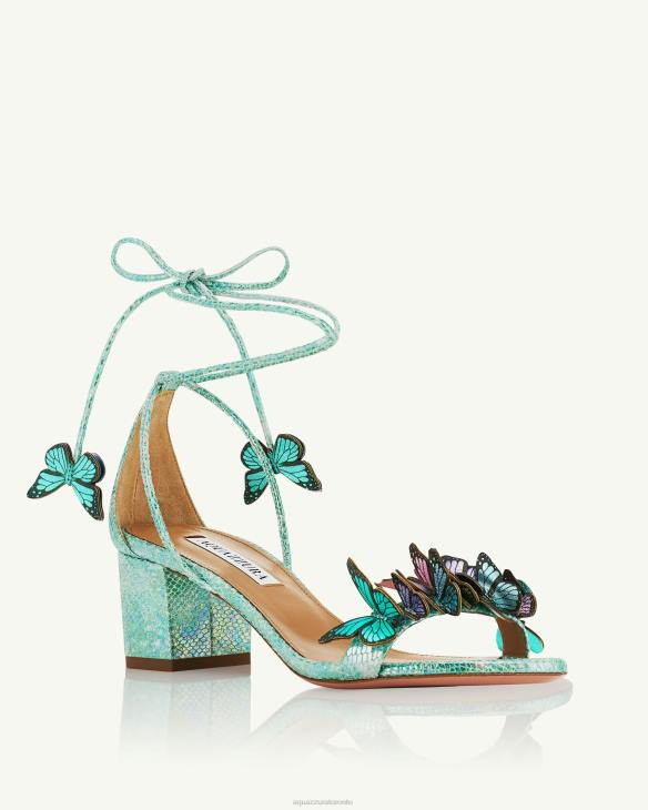 Aquazzura Papillon Sandal 50 BLUE 8TLF16