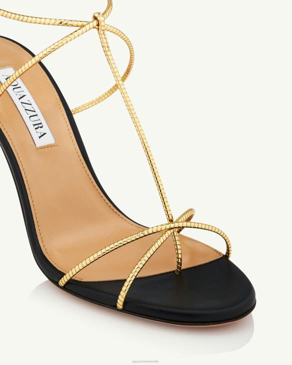 Aquazzura Roman Romance Sandal 85 BLACK 8TLF6