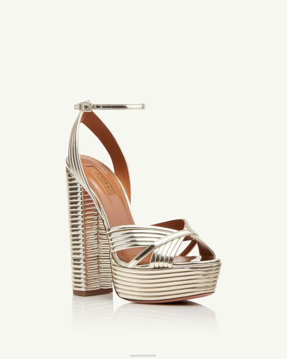 Aquazzura Sundance Plateau 140 GOLD 8TLF309