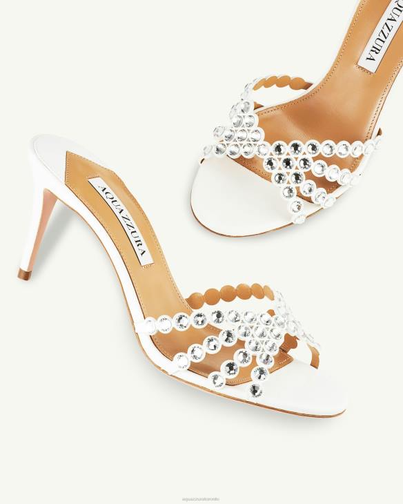 Aquazzura Tequila Mule 75 WHITE 8TLF125