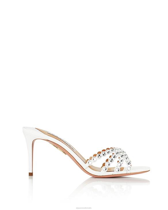 Aquazzura Tequila Mule 75 WHITE 8TLF125