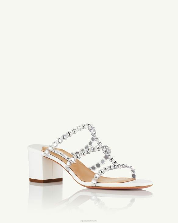 Aquazzura Tequila Plexi Sandal 50 WHITE 8TLF78