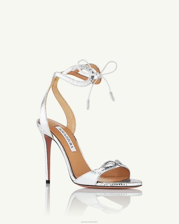 Aquazzura Tessa Sandal 105 SILVER 8TLF148