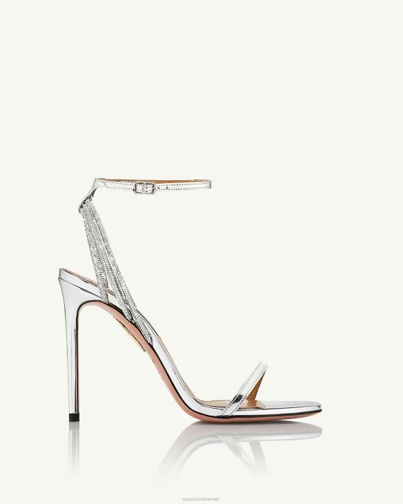 Aquazzura Wild At Heart Sandal 105 SILVER 8TLF82