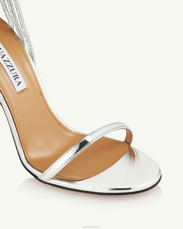 Aquazzura Wild At Heart Sandal 105 SILVER 8TLF82