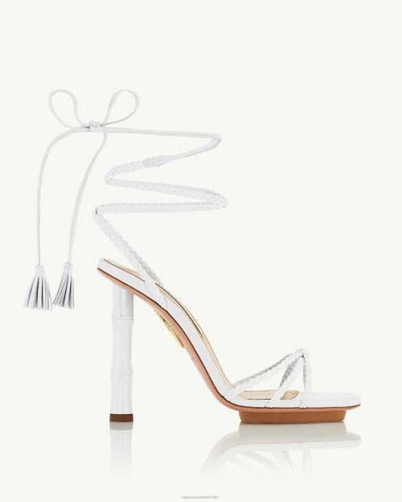 Aquazzura Wild Bamboo Sandal 115 WHITE 8TLF19