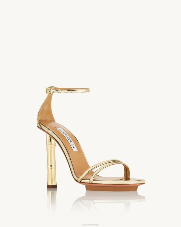 Aquazzura Wild Nights Sandal 115 GOLD 8TLF1