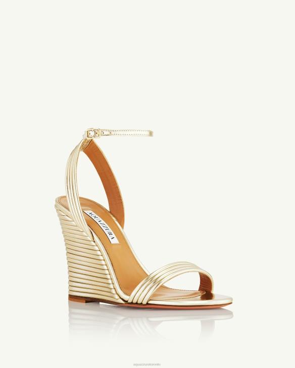 Aquazzura Wow Wedge 95 GOLD 8TLF84